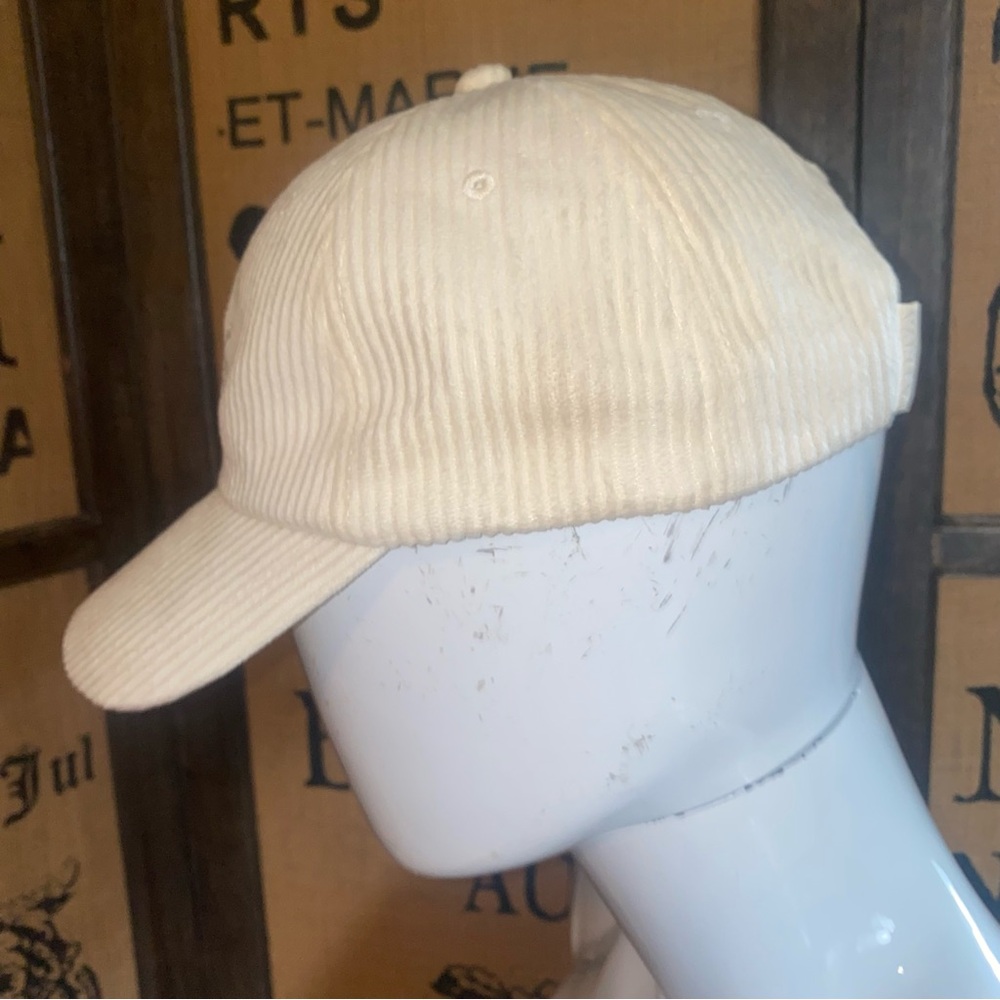 Varley Cream Ribbed Corduroy Baseball Cap - Picture 3 of 8